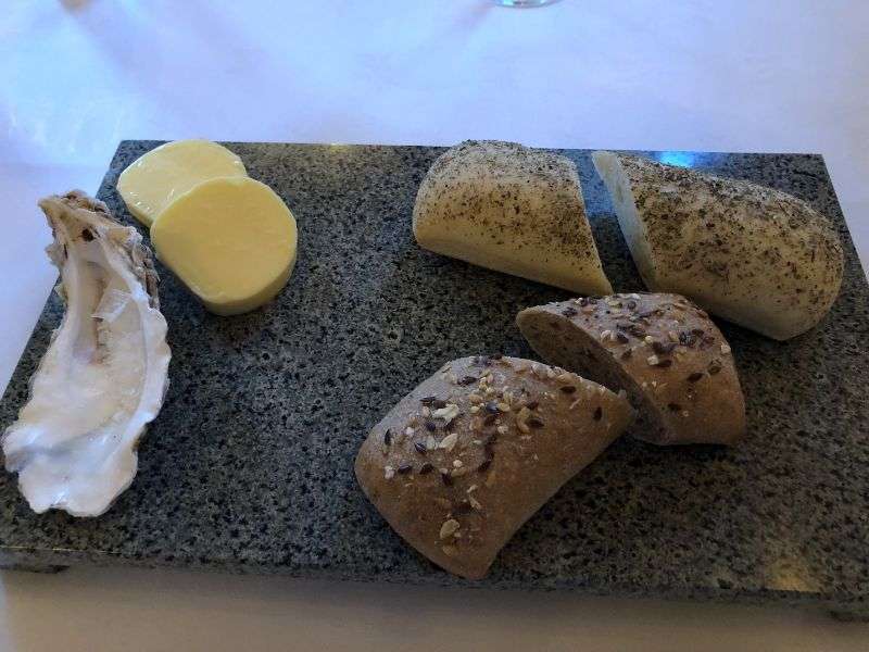 Bread selection and butter Bread selection and butter