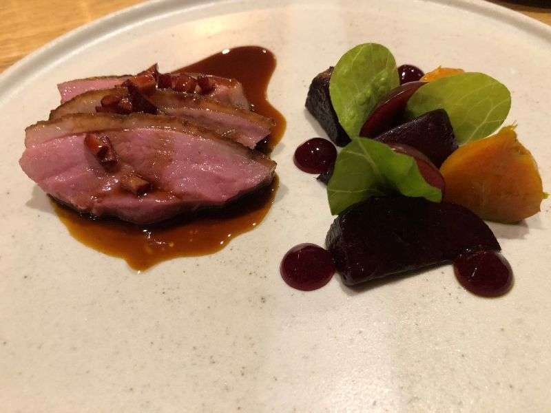 Duck, cherry and beetroot