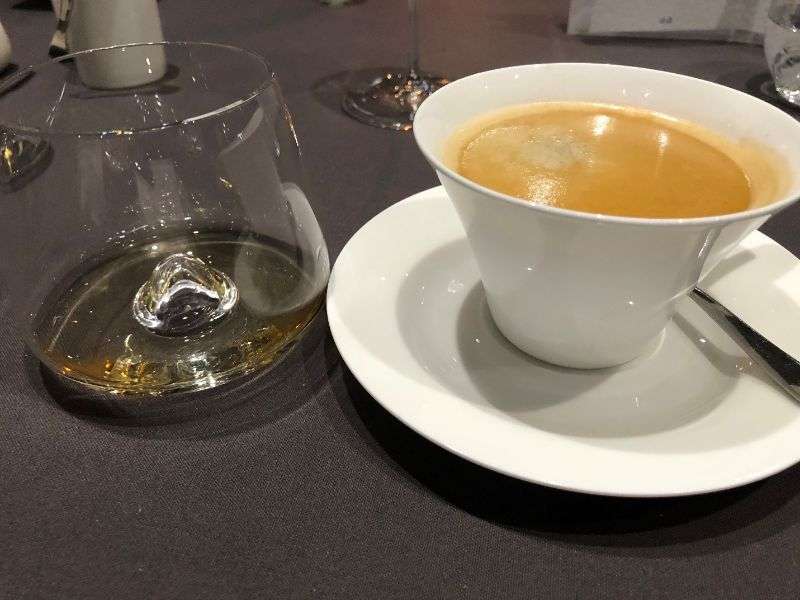 Excellent Jamaica Blue Mountain coffee and Grappa