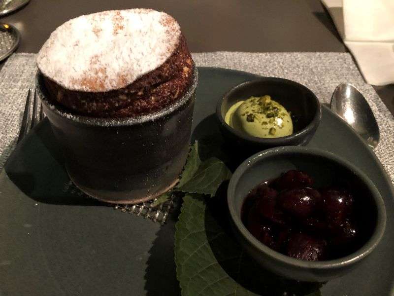 Scottish cherry and pistachio souffle Scottish cherry and pistachio souffle