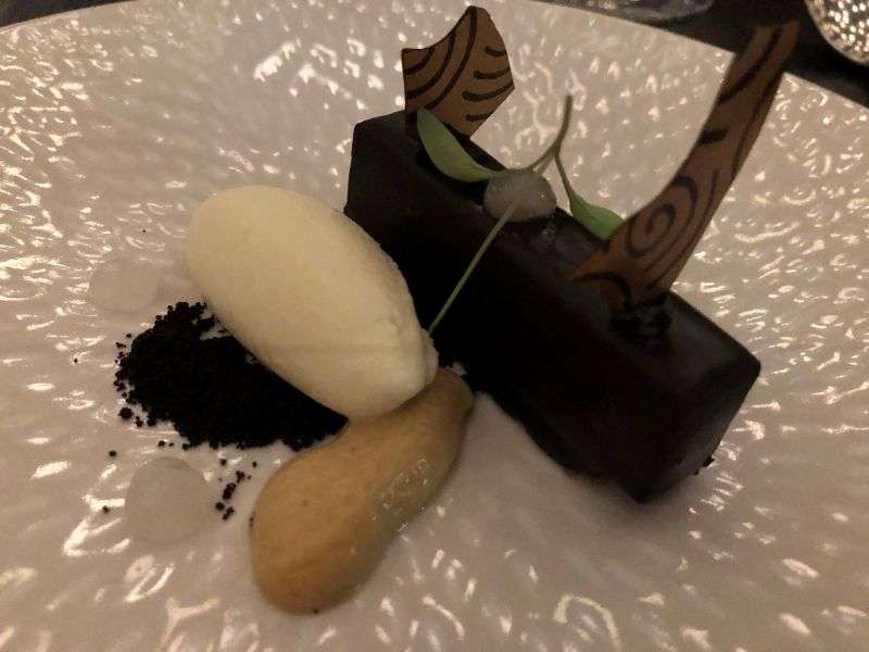 Chikki – dessert of Valrhona Andoa chocolate Chikki – dessert of Valrhona Andoa chocolate