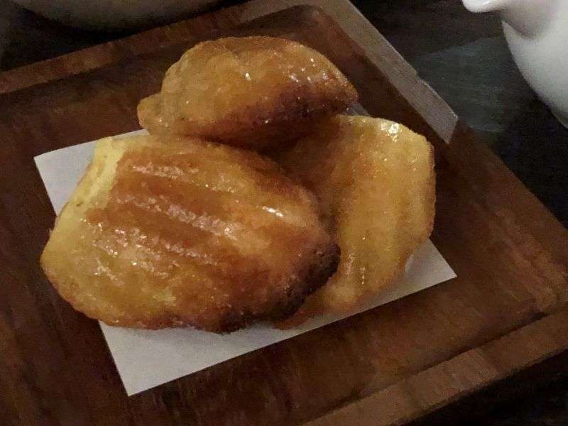 Madeleines served with coffee after the meal Madeleines served with coffee after the meal