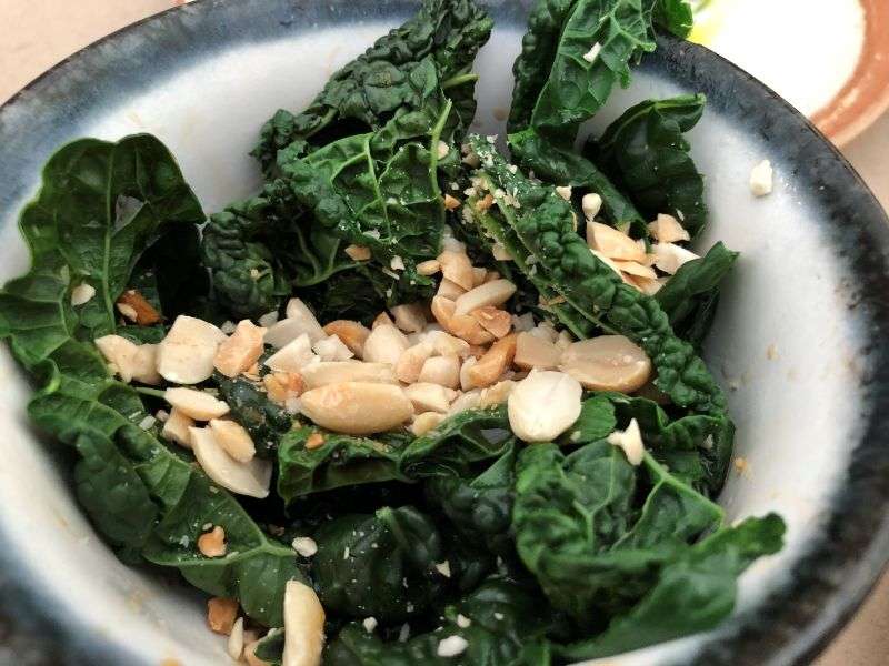 Cavolo Nero, soy, sesame, peanuts