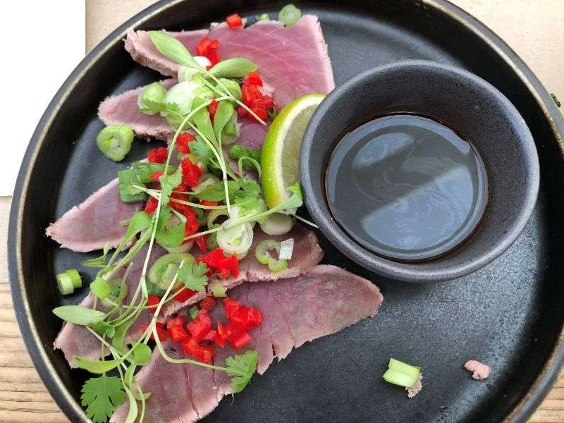Seared tuna, soy, mirin, chilli