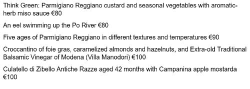 The Gastronome Restaurant Reviews - Osteria Francescana, Via Stella, 22, 41121 Modena MO, Italy