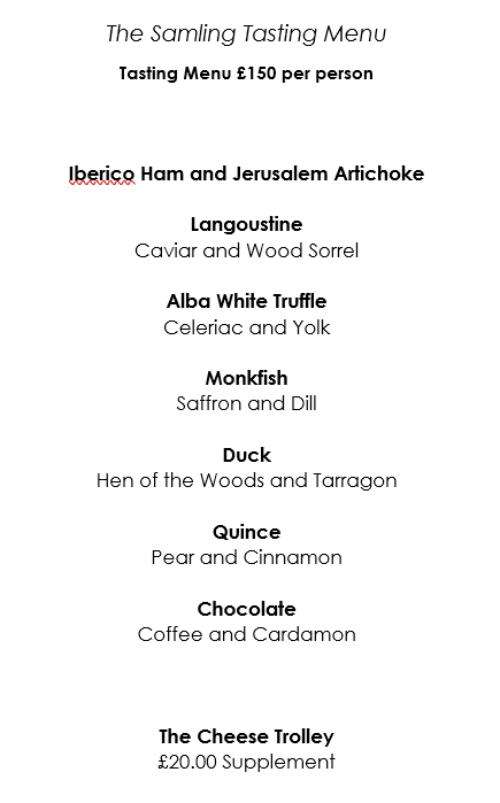The Gastronome Restaurant Reviews - The Samling, Ambleside Rd, Windermere, Cumbria, LA23 1LR