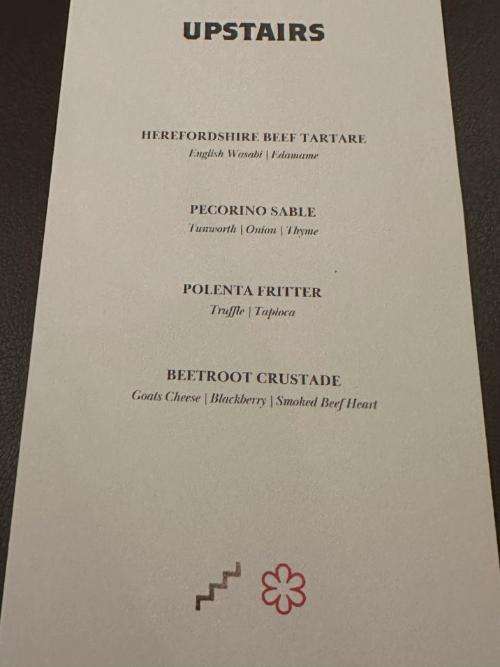 The Gastronome Restaurant Reviews - Upstairs by Tom Shepherd, 25 Bore St, Lichfield WS13 6NA